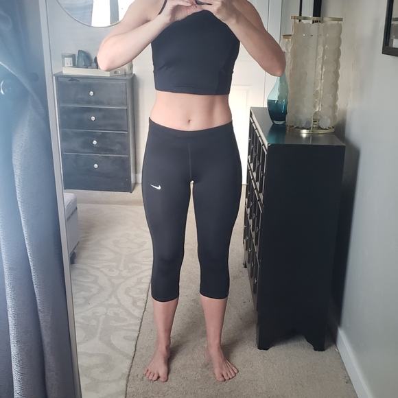 Black Nike dry fit workout leggings M - Picture 2 of 3